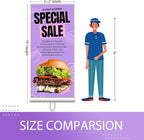 BillyPrint 2-sided Custom Retractable Banners 31.5x79in with Standard Stand, Customizable Sign for Business, Corporate Events, Advertising - Customized Prints with Travel Bag - 1 unit