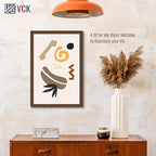 VCK 20x30 Poster Frame 5 Pack, Brown Wood Picture Frame with Exclusive Wood Grain, Wall Hanging