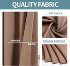 ChrisDowa Blackout Door Curtains for Doorway Privacy, Grommet Closet Curtains for bedroom closet door, Thermal Insulated Temporary Doorway Cover Room Divider Drapes (1 Panel, Cappuccino, 34 x 80 Inch)