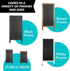 Ilyapa A-Frame Chalkboard Sidewalk Sign - 58 x 27 inches, Folding Standing Sandwich Sign – Sturdy Freestanding Black Magnetic Sandwich Menu Display