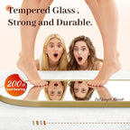 EOGOW 71" x 24" Arched Full Body Mirror,Standing or Leaning Tempered Glass Shatterproof Full Length Mirror with Stand for Bedroom Living Room Entryway,Gold