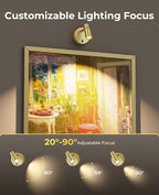 PESUTEN Spot Lights Indoor, Rechargeable Picture Light with Remote, Dimmable CCT Spotlight for Wall Art, 6000mAh Battery Uplights Indoor with Timer for Plant Artwork Painting Sofa Corner Light Gold