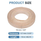 PATIKIL Red Oak Edge Banding, 3/4 in x 49.2 ft Wood Veneer Tape, Pre-glued Flexible