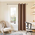 ChrisDowa Blackout Curtains 78 inches Long for Bedroom - Grommet Thermal Insulated Room Darkening Curtains for Living Room (1 Panel, Cappuccino, 42 x 78 Inch)