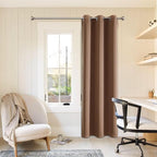 ChrisDowa Blackout Curtains 78 inches Long for Bedroom - Grommet Thermal Insulated Room Darkening Curtains for Living Room (1 Panel, Cappuccino, 42 x 78 Inch)