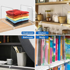 Acrylic Shelf Dividers for Closet Organization 6PCS Closet Shelf Divider Closet Dividers for Shelves Shelf Organizer for Closet Shelf Organizer for Wood Closet Separator Clear