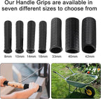 Rubber Handles for Wheelbarrow, 8-42mm Inner Diameter Wheelbarrow Handles Fit Most Wheelbarrows, Wheelbarrow Handle Grips Replacement (114mm x 10mm)