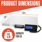 Houseables Digital Kitchen Scale, Food Scale, Weight Machine for Baking, Cooking, Meal Prep, Shipping, Packages, Postal, Small Business, 5.3" x 5.3", 22 LB Capacity, Changeable Measuring Units