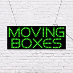 LED Moving Boxes Sign for Retail Business Displays |Advertising Electronic Light Up Sign for Windows Walls |11"H x 27"W x 2"D