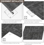 ALTRUISTIC Heavy Duty Commercial Carpet Tiles 24" x 24", 18 Pcs/72 sq ft (FlexLok tabs Included),Non-Slip Soft Square Carpet Floor Tile for Office Bedroom Living Room Kitchen Garage Gym (Grey)