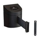 Crowd Control Warehouse - CCW Series WMB-230 Fixed Wall Mount Retractable Belt Barrier - 30 Foot, Black Belt with Black ABS Case