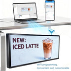 P6(40" * 17") Digital Programmable Scrolling Led Sign Scrolling Outdoor For Business message Board Display Screen Electronic Menu Board Wifi Control Word Light