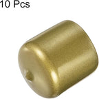 uxcell 10pcs Rubber End Caps 32mm(1 1/4") ID Vinyl Round End Cap Cover Screw Thread Protectors Gold
