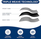 Hiasan Patio Sliding Door Room Divider Curtain Privacy Blackout Thermal Insulated Curtains with Back Tab & Rod Pocket for Bedroom Partition, Living Room Shared Office(100 x 96 Inches, Black)