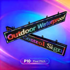 Outdoor P10 LED Scrolling Programmable Sign 77"x14", Bright High Visibility Digital Led Signage Displays, Message Signs for Business, Restaurant, Window Shop