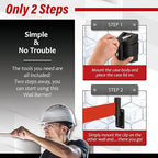 DuraSteel Wall Mount Crowd Control Retractable Belt Barrier - 9.2 Ft Red Retractables Barrier Belt w/ABS Casing, Do Not Enter Crowd Control Barriers Line Divider NOT Stanchions with Retractable Belts