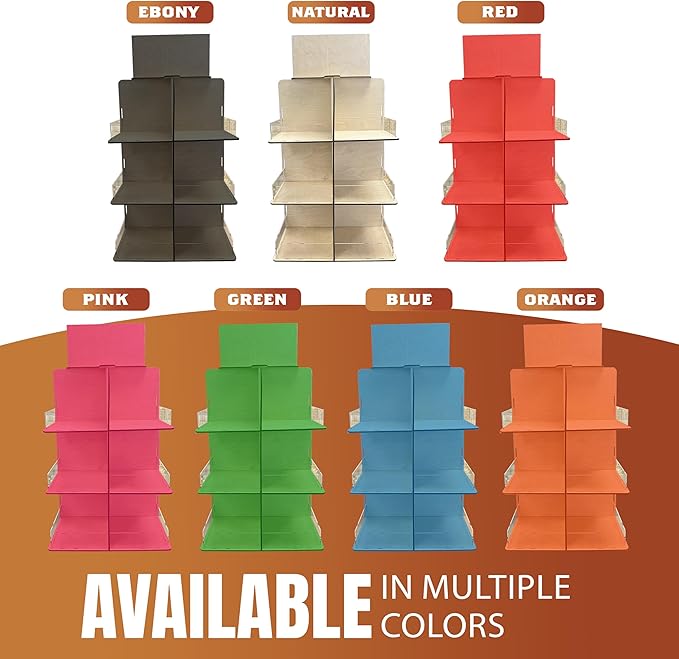Versatile 4-Sided Rotating Display Stand for Candy, Snacks, Jams, Produce and More - Ideal for Craft Shows, Farmers Markets, and Retail Stores - 12 Shelves, Heavy-Duty Design, Easy Setup (Green)
