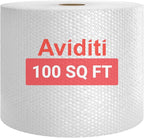 Aviditi Bubble Wrap Roll 1/2" x 24" x 50' Long (100 Sq Ft) Cushioning Wrap for Packing, Moving, Mailing & Shipping Supplies, Large Perforated Bubble Sheets Packaging Material for Fragile Items