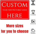 Custom Sign,Aluminum Weatherproof Metal Sign Multiple Sizes, custom address signs for houses,Customize for Office, Business, Workplace, Factory warnings, swimming pool,Delivery Signs(10 * 7Inch)