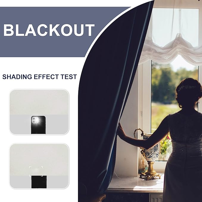 JIUZHEN Blackout Curtains for Bedroom - Thermal Insulated Room Darkening Rod Pocket Curtains for Living Room, Set of 2 Panels with Tiebacks, 38 x 63 Inch Length, Ivory