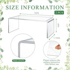 2 Pcs 16 Inch Large Acrylic Risers Display Stands 8 mm Thick Acrylic Shelf Riser Showcase for Collectibles Jewelry Cupcakes Food Figures Perfume Cabinet (Clear)