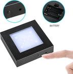 ZEERSHEE 3.1*0.7in LED Light Display Base for Crystal 3D Glass Art 7 Lighting Mode Color Change Square Stand Base Plate Flat