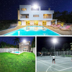 2 Pack 600W LED Flood Light Outdoor,(3060W Equivalent),67600LM 5000K Daylight White Super Bright LED Arena Light with Plug,85-277V IP66 Waterproof Commercial Lighting for Fields,Counts,Stadium