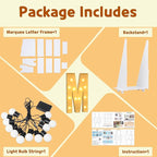 imprsv Light Up Letters, 4FT Marquee Letters Mosaic Letter for Balloons for Birthday Wedding Engagement Party Decor, Large Marquee M for Party Decoration Arch Kit Decorations