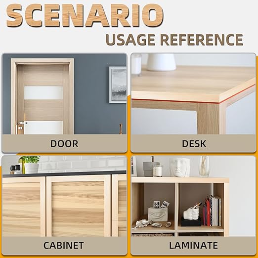 GSCIT Club Birch Edge Banding, 7/8 inch x 10ft roll of Veneer Edge Banding - Pre-glued Flexible, Real Wood Tape for Cabinet Repair & Furniture Restoration