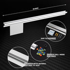 48 Inch Aluminum Ticket Holder Rail with 2 Receipt Stabbers for Restaurant, Kitchen, Bar