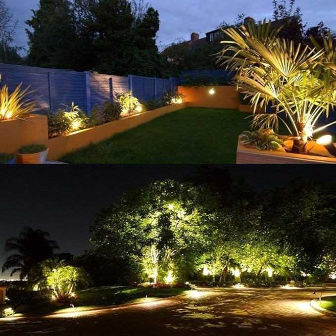 Led Landscape Light High Power 18W ,120V AC ,Warm White Waterproof Landscape Spotlights for Yard,Patio,Lawn, Wall, Flood,Driveway (2 Packs)