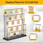 ORLESS Jewelry Display for Vendors, Earring Display Stand for Selling, Necklace Display Holder for Selling, Earring Cards Organizer for Bracelets, Rings, Jewelry Towers, Black (35 Hooks)