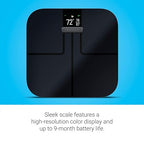 Garmin Index S2, Smart Scale with Wireless Connectivity, Measure Body Fat, Muscle, Bone Mass, Body Water% and More, Black (010-02294-02)