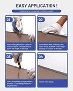 Melamine Edge Banding Black 3/4 inch x 250 ft Veneer Edging Easy Application Iron on Edge Banding Tape for Cabinet Plywood Repairs Furniture Restoration