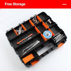 Plastic Tool Box,NOEAIKE Double Side Tool Organizer Small Parts Tool Box Hardware Organizer with Removable Plastic Dividers for Bead/Screws/Nuts/Nails/Bolts/Bins/Crafts
