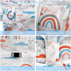 Shopping Cart Cover for Baby 2-in-1 High Chair Cover with Safety Harness Multifunctional Dinosaur Pattern Cart Covers for Babies Soft Padded Grocery Cart Cover for Baby Boy Girl