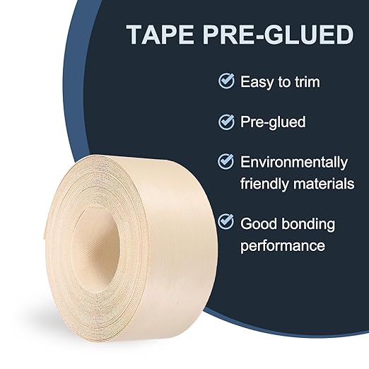 PATIKIL Maple Edge Banding, 3 Inch x 49.2 ft Wood Veneer Tape Pre-glued Flexible Plywood Edge Banding with Hot Melt Adhesive for Furniture Restoration