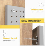 Peg Board,4 Pack Metal Pegboard Panels,PegBoard Wall Organizer,16"x12" Steel PegBoard for Walls,Tools,Garage,Office,Kitchen