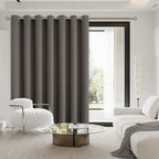 BGment Grey Sliding Door Curtain 84 Inches Long, Extra Wide Thermal Blackout Curtains for Glass Door Room Darkening Room Divider Privacy Window Curtain Drape with Grommet, 1 Panel, 100 Wide