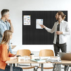 Large Felt Bulletin Board 47x47 Inch, 16pcs Peel and Stick Felt Wall Tiles Modern Push Pin Board for Wall Organization