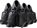 Set of 4 Sand Bags(160lbs) with 1680D Heavy Duty Fabric and Double Sewing Line and Zipper Perfect for Outdoor Gazebo Canopy Leg Umbrella Tent Carport Weights (Black)