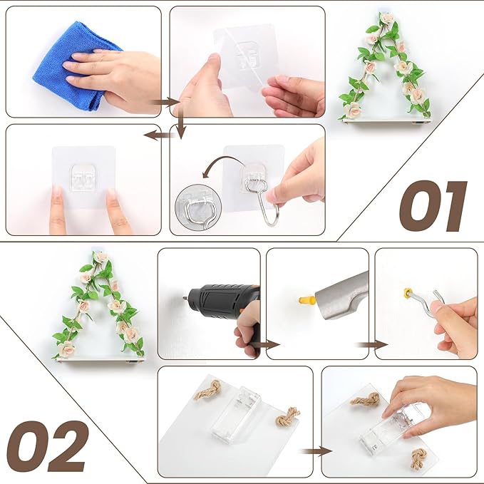 Floating Shelves for Wall,Plant Wall Decor,Hanging Shelf,Cottage Core Decor,Room Decor Aesthetic,Trinket Shelf,Hanging Shelves,Floating Shelves for No Drilling,Two-Piece Set