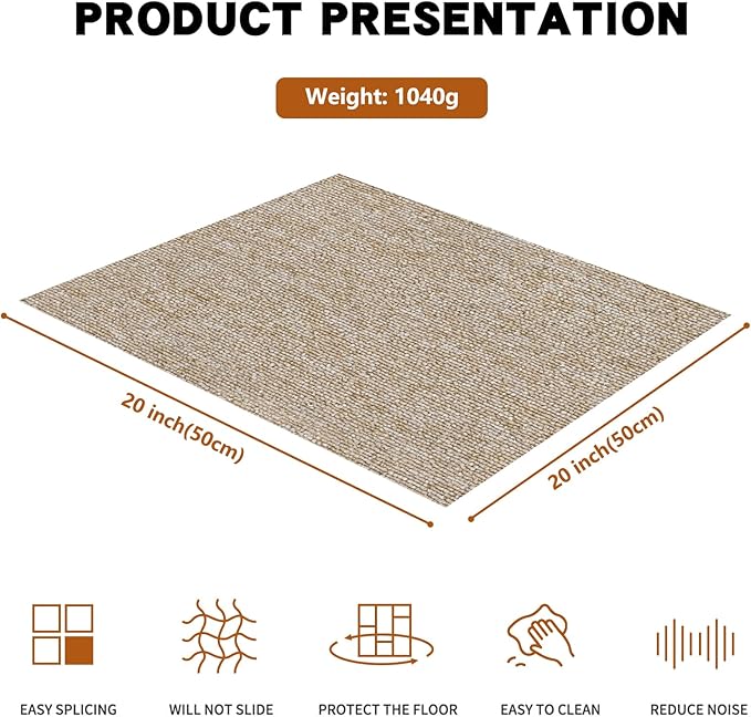 16-Pack 20"x20" Carpet Tiles, Non-Adhesive Soft Padded Floor Squares with Seamless Look for Home, Office, Indoor & Outdoor Use (43 Sq Ft) (J1)