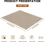 16-Pack 20"x20" Carpet Tiles, Non-Adhesive Soft Padded Floor Squares with Seamless Look for Home, Office, Indoor & Outdoor Use (43 Sq Ft) (J1)