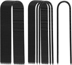 U Shaped Trampoline Stakes, Black Steel, 12 Inch, 20 Pack, Ground Anchors for Tents, Position Kits, Fences