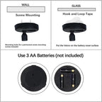Battery Operated LED Spotlight, Picture Spot Lights, Indoor Uplighting, Puck Lights with Remote, Plants Tree Spotlight, Display Light for Paintings Dartboard Portrait Frame-Black