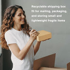 MEBRUDY 6x6x2 Inches Shipping Boxes Pack of 25, Small Corrugated Cardboard Box for Mailing Packing Literature Mailer