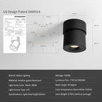 Aisilan LED Ceiling Spotlight Indoor 7W Black Directional Accent Light Fixture with 360° Pivoting Spot Light Lamp, Warm White CRI 97+ for Living Room Bedroom Picture Lighting