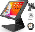 iPad Kiosk Stand 10.2-inch (9th/8th/7th Gen) – Aluminum Lightweight Anti-Theft Locking Countertop Stand with Keyed Enclosure, 360° Swivel & Flip for Customer Display, POS Holder, Commercial-Grade