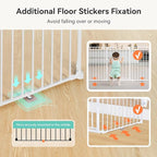 COMOMY 80" Extra Wide Baby Gate, Dog Gate for House Stairs Doorways Fireplace, Auto Close Pet Gate with Door Walk Through, 3 Metal Panels, Hardware Mounted Baby Fence Indoor Outdoor(30" Tall, White)